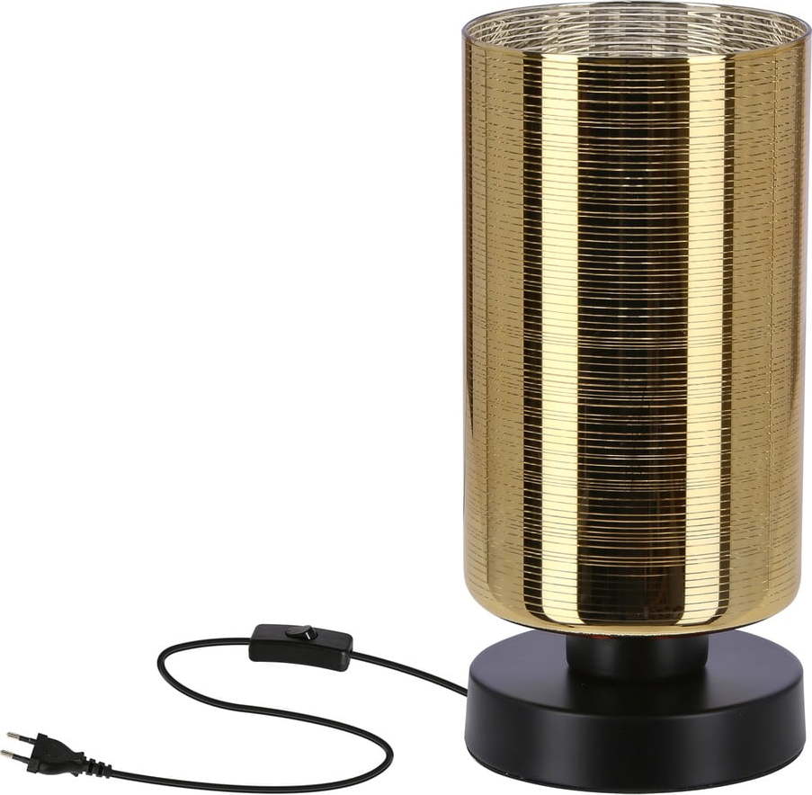 Stolní lampa se skleněným stínidlem v černo-zlaté barvě (výška 25 cm) Cox – Candellux Lighting Candellux Lighting