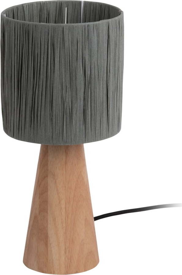 Stolní lampa se stínidlem z papírového výpletu v šedo-přírodní barvě (výška 33 cm) Sheer Cone – Leitmotiv Leitmotiv