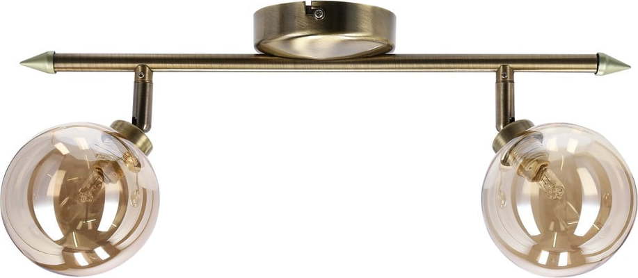 Stropní svítidlo v bronzové barvě se skleněným stínidlem ø 10 cm Rodia – Candellux Lighting Candellux Lighting