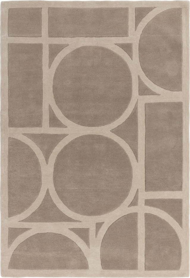 Světle hnědý vlněný koberec 160x230 cm Metro Taupe – Asiatic Carpets Asiatic Carpets