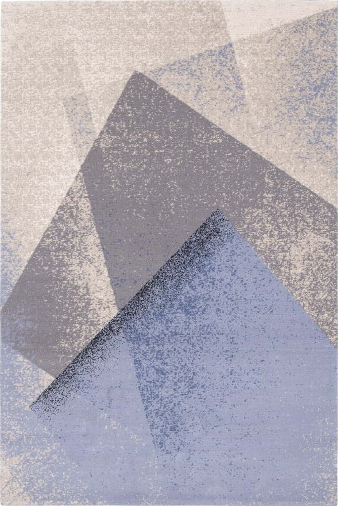 Světle modrý vlněný koberec 200x300 cm Folds – Agnella Agnella