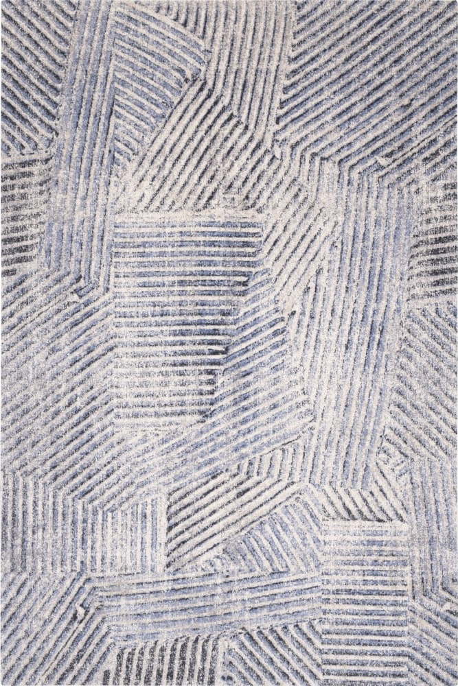 Světle modrý vlněný koberec 200x300 cm Strokes – Agnella Agnella