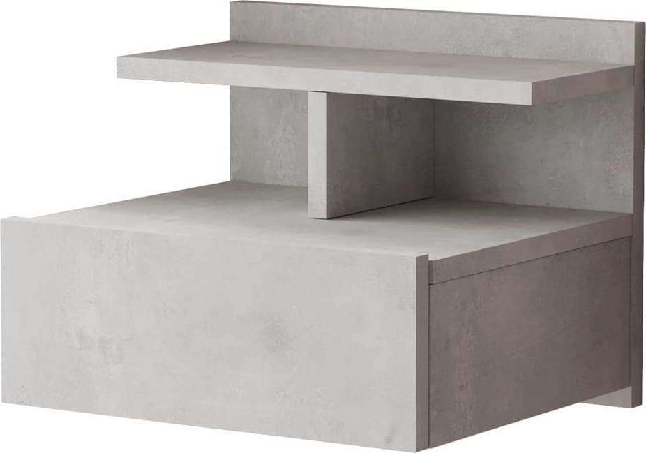 Světle šedý noční stolek s poličkami Ilsa – Kalune Design Kalune Design
