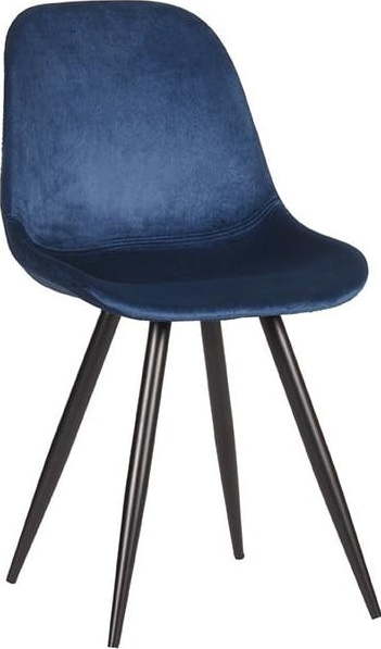 Tmavě modré sametové jídelní židle v sadě 2 ks Capri – LABEL51 LABEL51