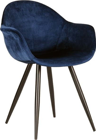 Tmavě modré sametové jídelní židle v sadě 2 ks Forli – LABEL51 LABEL51