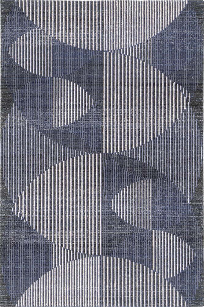 Tmavě modrý vlněný koberec 100x180 cm Shades – Agnella Agnella
