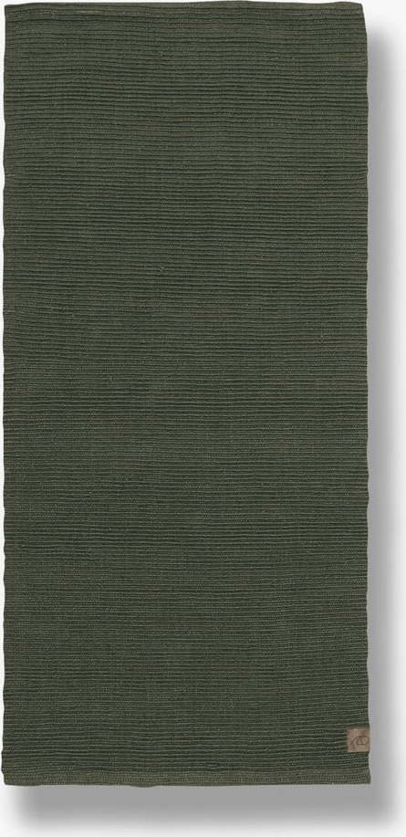 Tmavě zelený jutový koberec běhoun 75x245 cm Ribbon – Mette Ditmer Denmark Mette Ditmer Denmark
