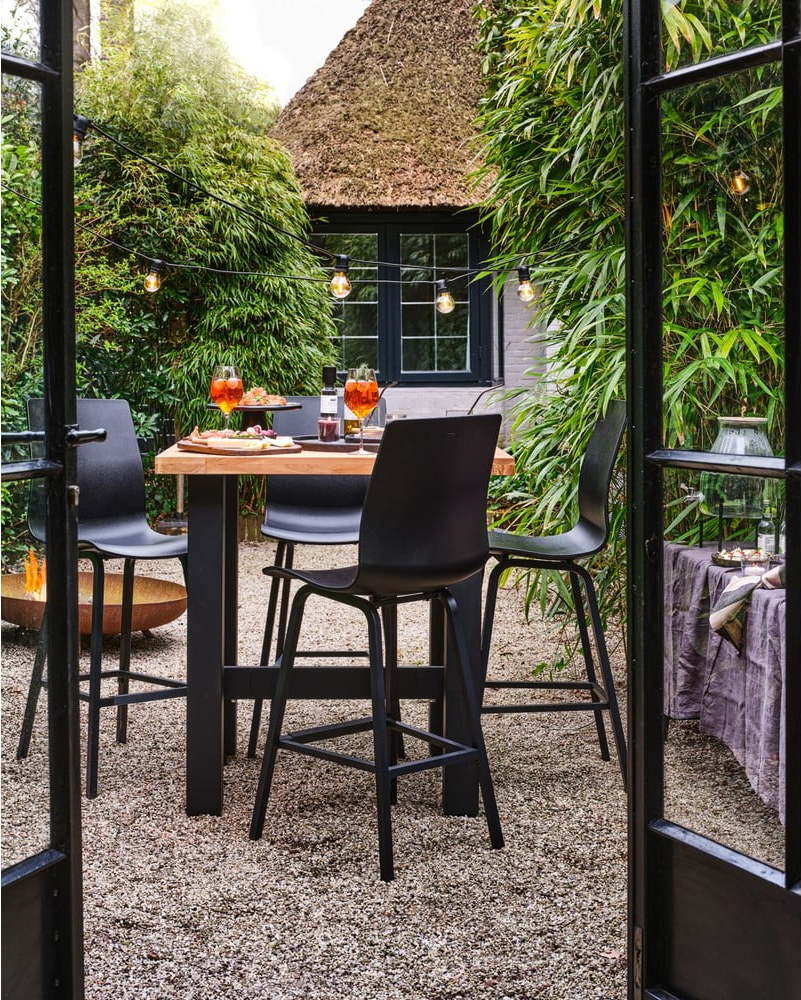 Zahradní barový stolek z recyklovaného dřeva 100x100 cm Yasmani – Hartman Hartman