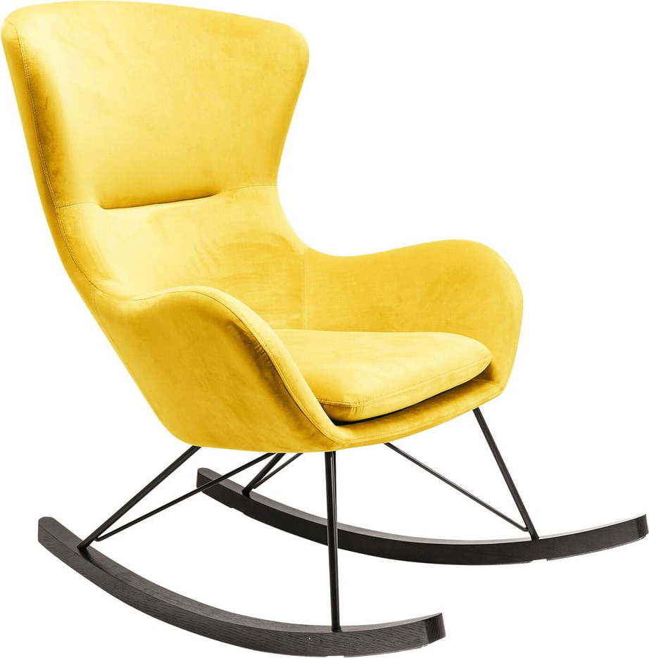 Žluté sametové křeslo Oslo – Kare Design Kare Design