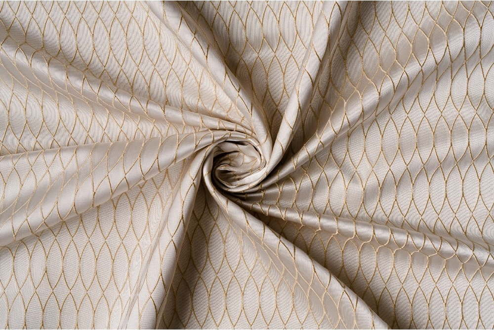 Béžovo-zlatý závěs 140x260 cm Lionel – Mendola Fabrics Mendola Fabrics