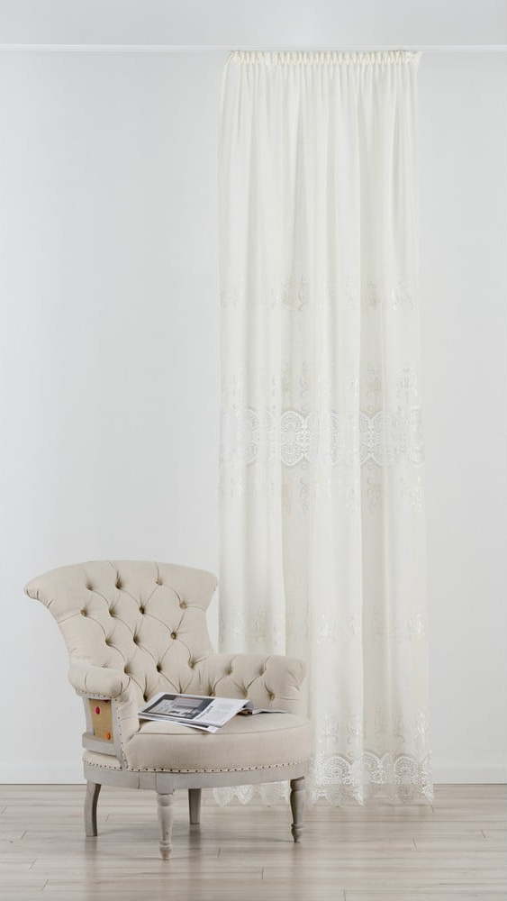 Krémová záclona 140x245 cm Nastia – Mendola Fabrics Mendola Fabrics