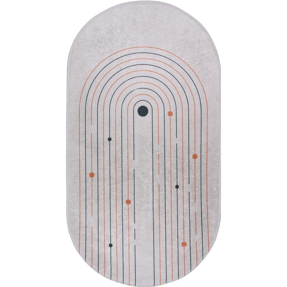 Krémový pratelný koberec 80x120 cm Oval – Vitaus Vitaus