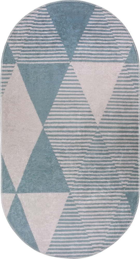 Modrý pratelný koberec 80x120 cm Oval – Vitaus Vitaus