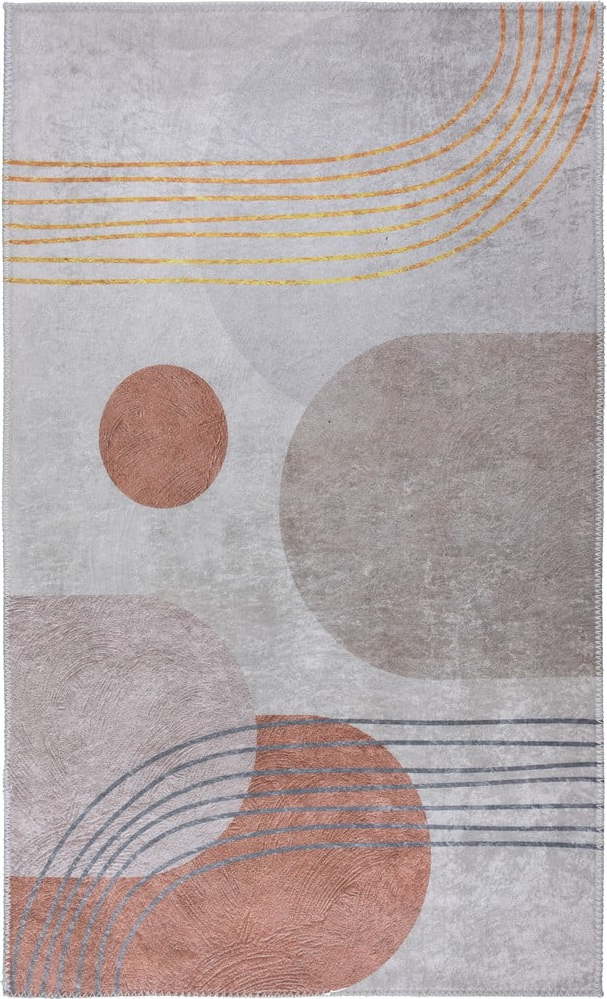 Pratelný koberec v oranžovo-krémové barvě 120x160 cm – Vitaus Vitaus