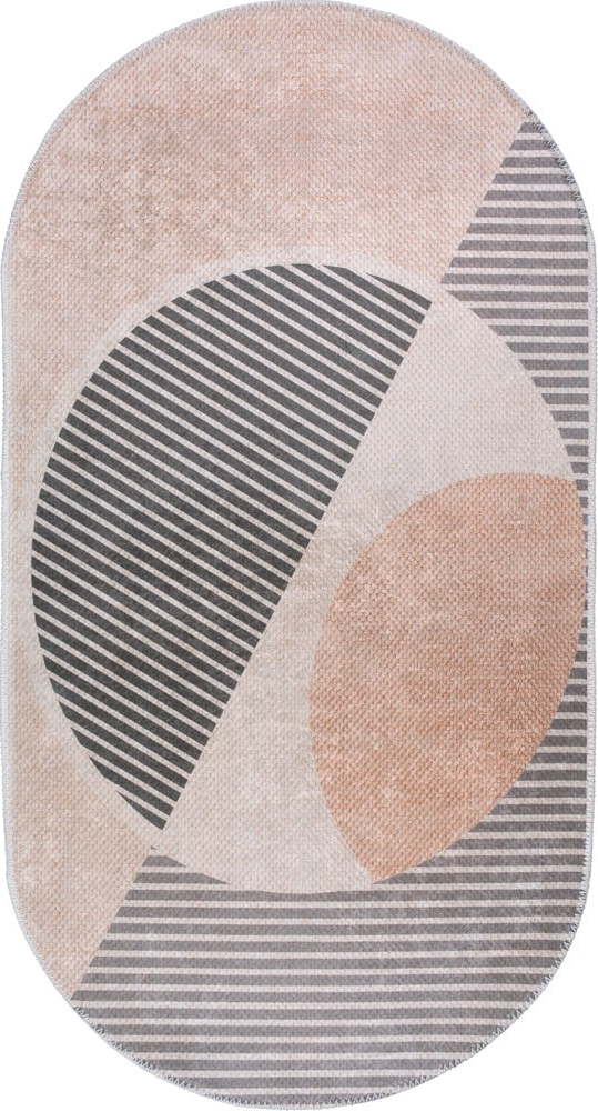 Pratelný koberec ve světle růžovo-krémové barvě 80x120 cm Oval – Vitaus Vitaus