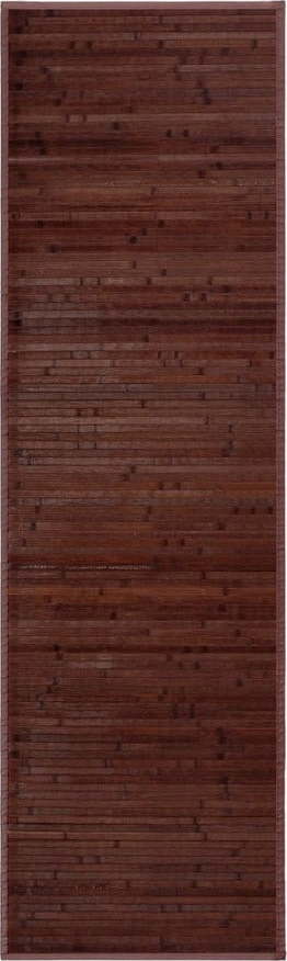 Tmavě hnědý bambusový koberec 60x200 cm – Casa Selección Casa Selección