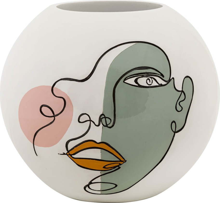 Bílá váza z polyresinu 22 cm Art – Mauro Ferretti Mauro Ferretti