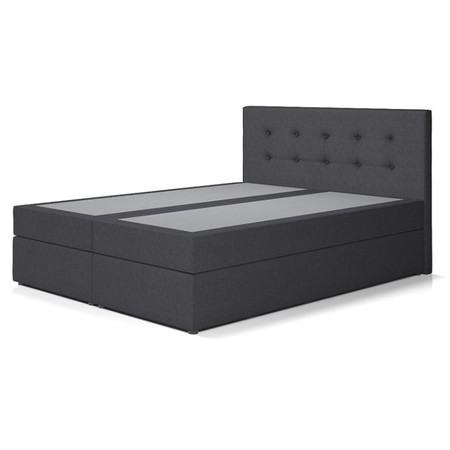 Čalouněná postel DALMINE s pružinovou matrací rozměr 180x200 cm Černá SG nabytek