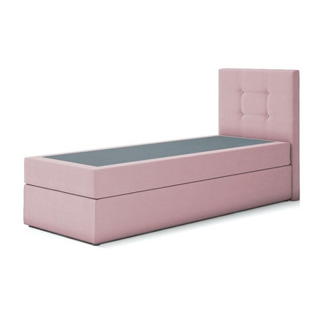 Čalouněná postel DALMINE s pružinovou matrací rozměr 80x200 cm Růžová Levá strana otvírání SG nabytek