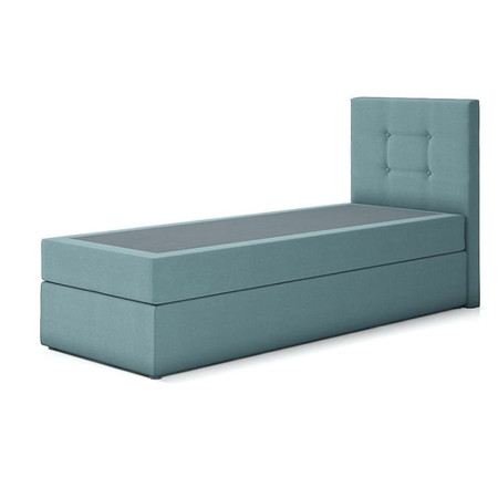 Čalouněná postel DALMINE s pružinovou matrací rozměr 80x200 cm Zelená Levá strana otvírání SG nabytek