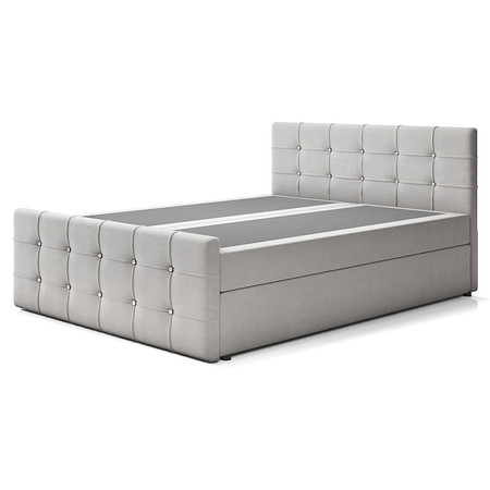 Čalouněná postel TRENTO s pružinovou matrací 180x200 cm Světle šedá SG nabytek