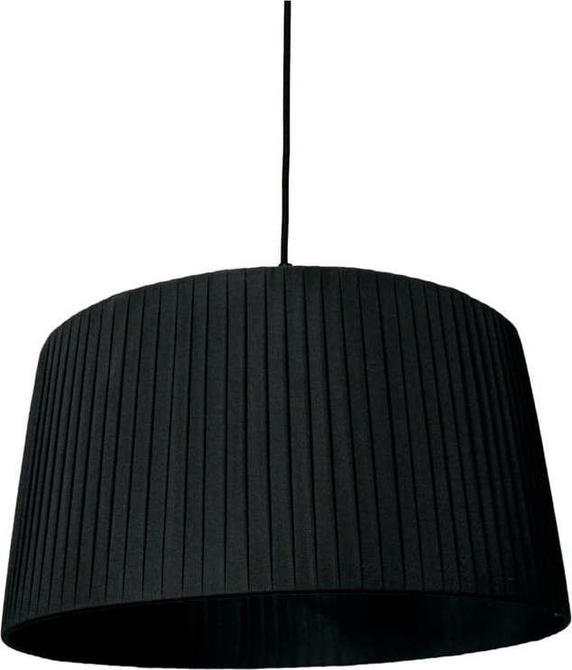 Černé závěsné svítidlo s textilním stínidlem ø 50 cm – SULION SULION