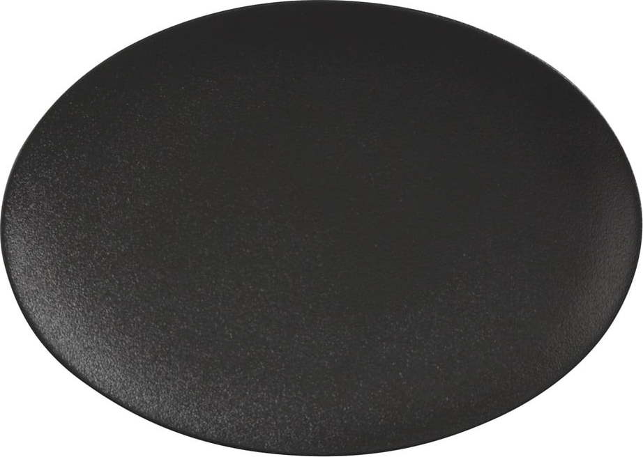 Černý keramický servírovací talíř 22x30 cm Caviar – Maxwell & Williams Maxwell & Williams