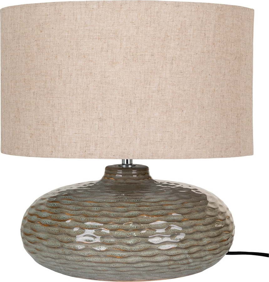 Khaki keramická stolní lampa s textilním stínidlem (výška 44 cm) Oldham – House Nordic House Nordic