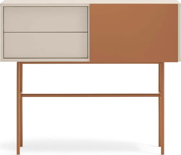 Konzolový stolek v béžovo-cihlové barvě 35x110 cm Nube – Teulat Teulat