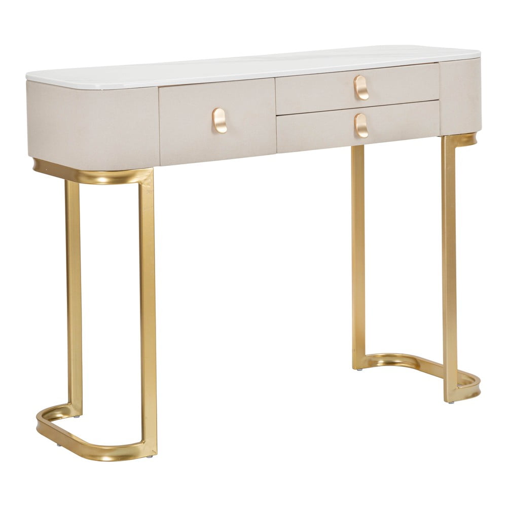 Konzolový stolek v béžovo-zlaté barvě 40x100 cm Beauty – Mauro Ferretti Mauro Ferretti
