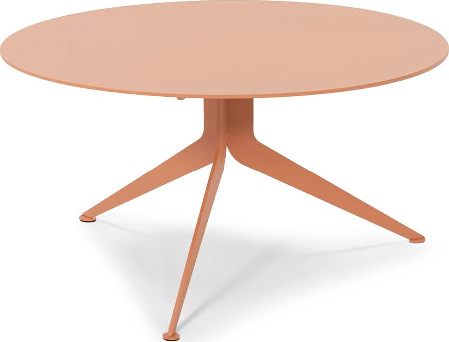 Kovový kulatý konferenční stolek v lososové barvě ø 78 cm Daley – Spinder Design Spinder Design