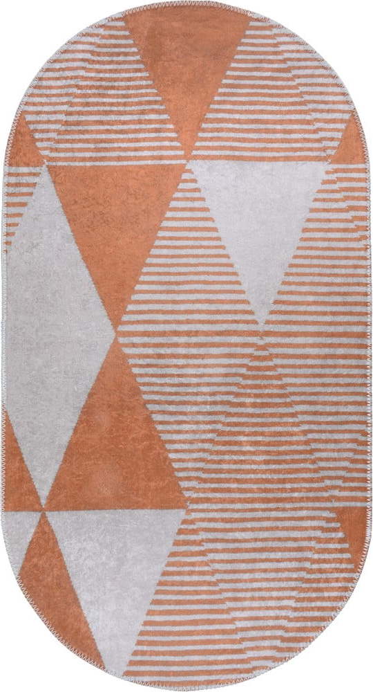 Oranžový pratelný koberec 120x180 cm Oval – Vitaus Vitaus