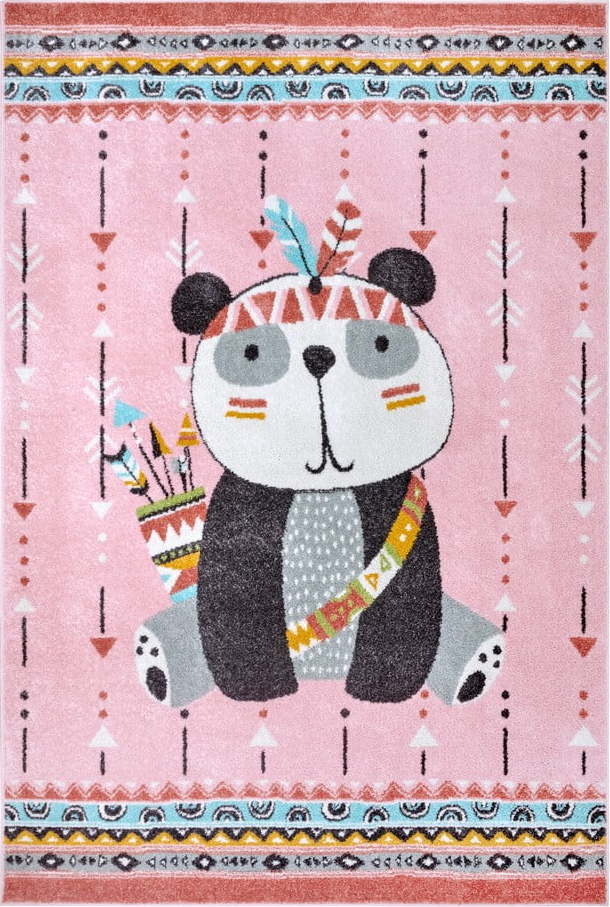 Růžový dětský koberec 120x170 cm Panda – Hanse Home Hanse Home