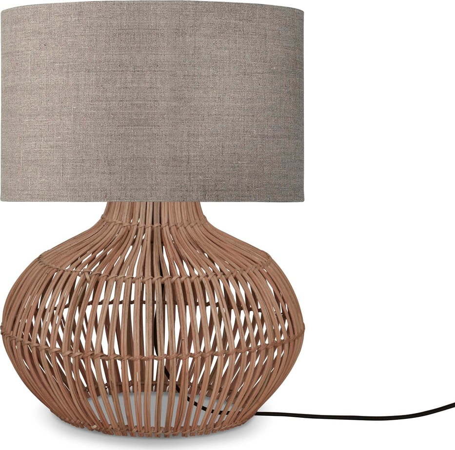 Stolní lampa s textilním stínidlem v béžovo-přírodní barvě (výška 48 cm) Kalahari – Good&Mojo Good&Mojo