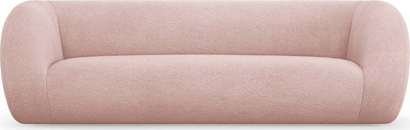 Světle růžová pohovka z textilie bouclé 230 cm Essen – Cosmopolitan Design Cosmopolitan design