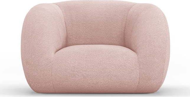 Světle růžové křeslo z textilie bouclé Essen – Cosmopolitan Design Cosmopolitan design
