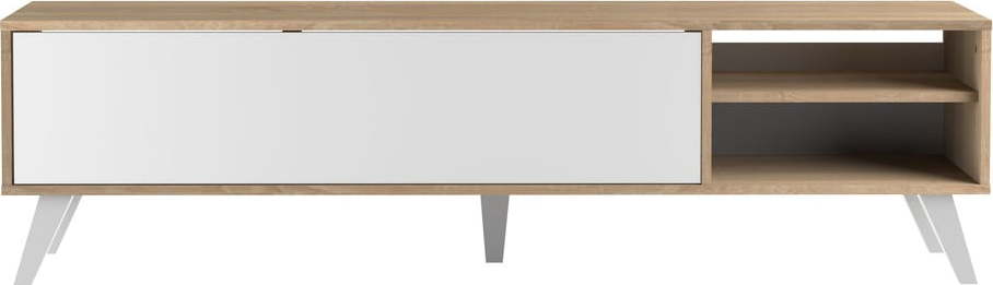 TV stolek v dekoru dubu v bílo-přírodní barvě 165x43 cm Prism – TemaHome TemaHome