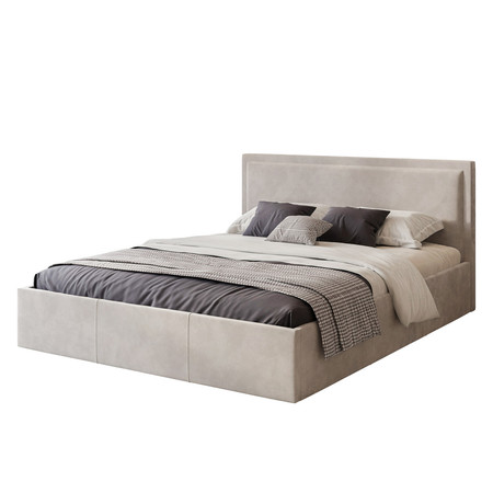 Čalouněná postel SOAVE rozměr 140x200 cm Krémová TT-FURNITURE