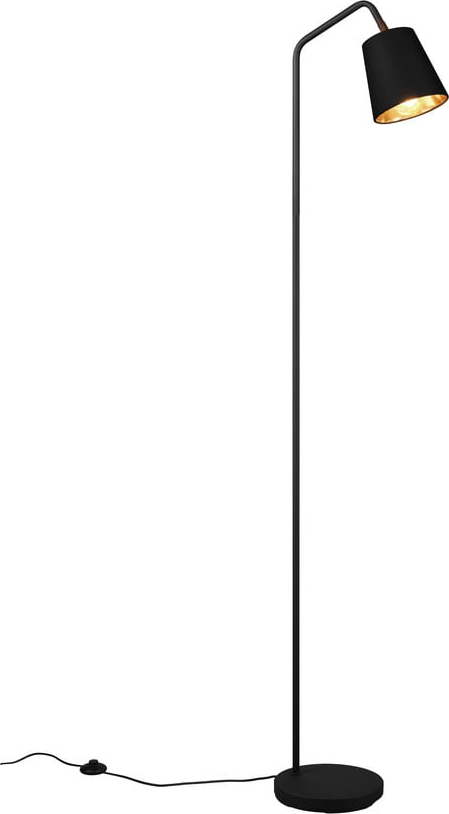 Černá stojací lampa s textilním stínidlem (výška 148 cm) Buddy – Trio TRIO