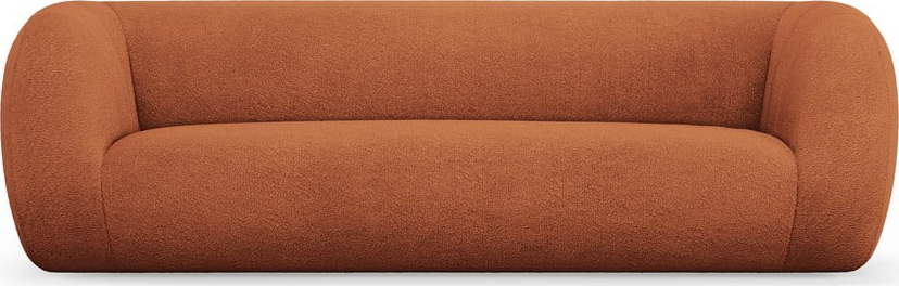 Oranžová pohovka z textilie bouclé 230 cm Essen – Cosmopolitan Design Cosmopolitan design