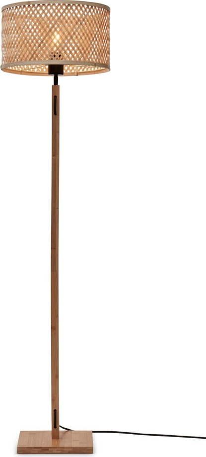 Stojací lampa s bambusovým stínidlem v přírodní barvě (výška 128 cm) Java – Good&Mojo Good&Mojo