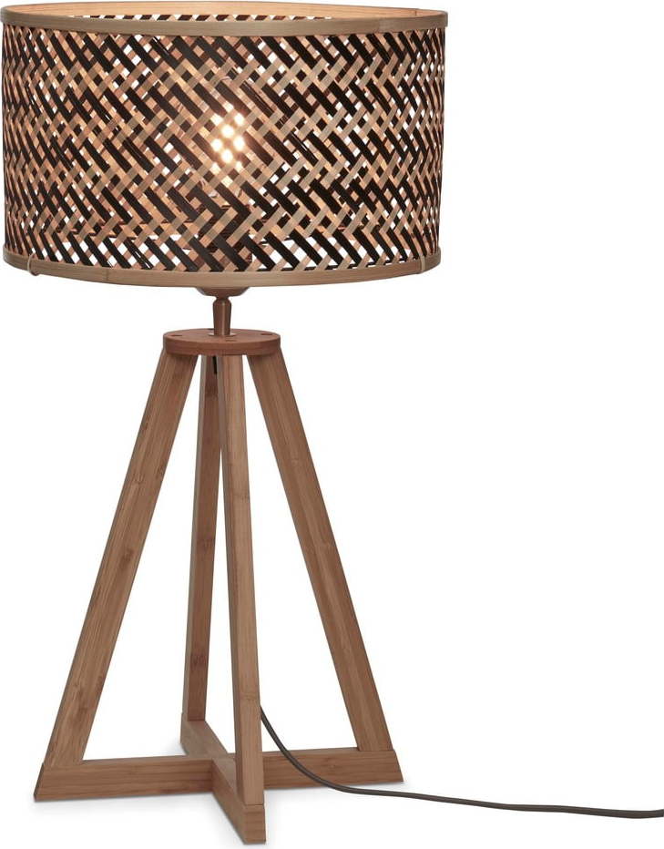 Stolní lampa s bambusovým stínidlem v černo-přírodní barvě (výška 53 cm) Java – Good&Mojo Good&Mojo