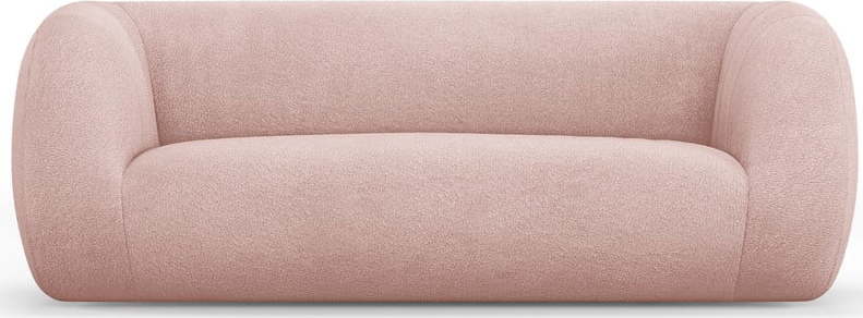 Světle růžová pohovka z textilie bouclé 210 cm Essen – Cosmopolitan Design Cosmopolitan design