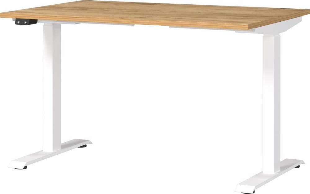 Pracovní stůl s elektricky nastavitelnou výškou s deskou v dekoru dubu 80x120 cm Jet – Germania Germania