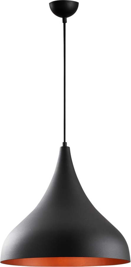Černé závěsné svítidlo s kovovým stínidlem ø 41 cm Berceste – Opviq lights Opviq lights