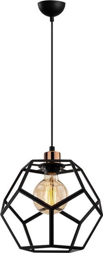 Závěsné svítidlo v černé a bronzové barvě s kovovým stínidlem ø 26 cm Degirmen – Opviq lights Opviq lights