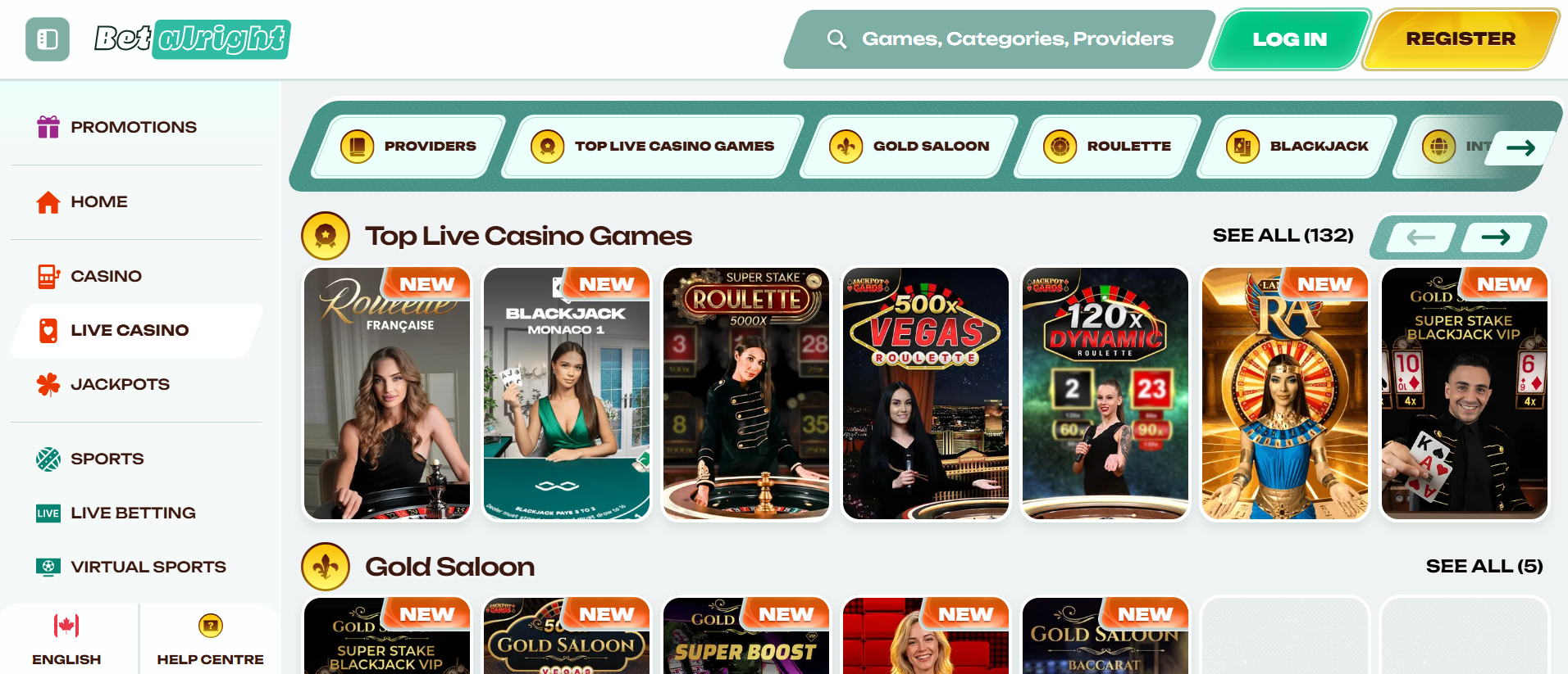 Betalright online kasino